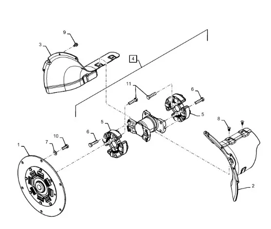 48070904 - Кожух прав. вала кард. (демпфер ДВС редуктор повыш.) КПП Mg. с 12г.в.